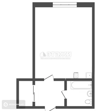 27 м², 1-комнатная квартира, этаж 6 из 10, 27 м², изображение - 6