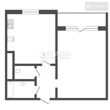 44 м², 1-комнатная квартира, этаж 10 из 13, 44 м², изображение - 8