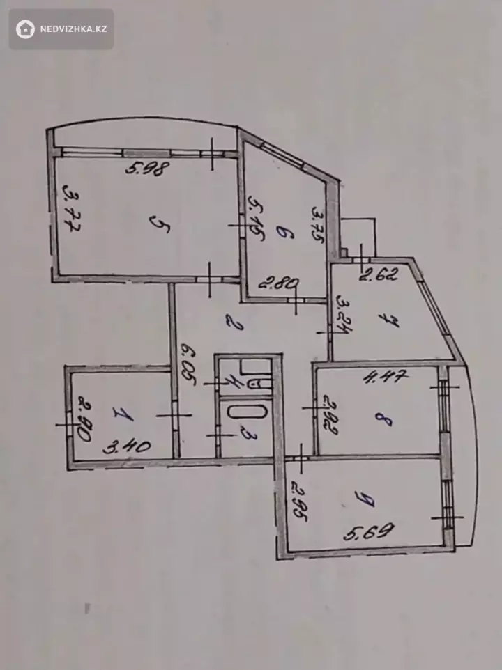 120 м², 4-комнатная квартира, этаж 3 из 9, 120 м², на длительный срок, изображение - 1