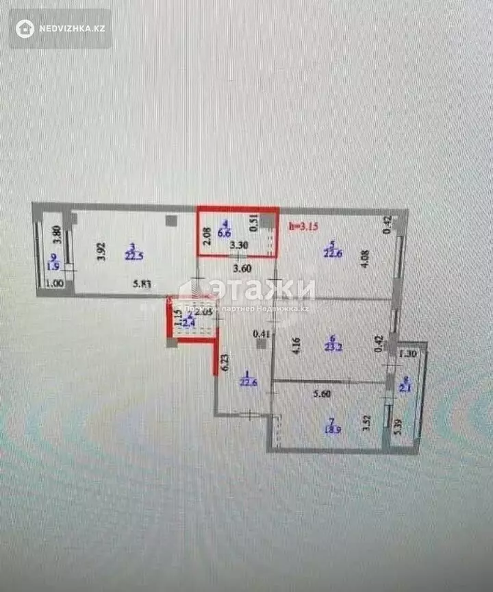 125 м², 3-комнатная квартира, этаж 12 из 12, 125 м², изображение - 1