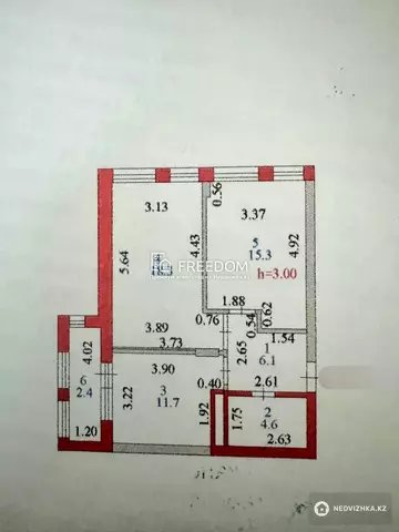 59 м², 2-комнатная квартира, этаж 4 из 9, 59 м², изображение - 15