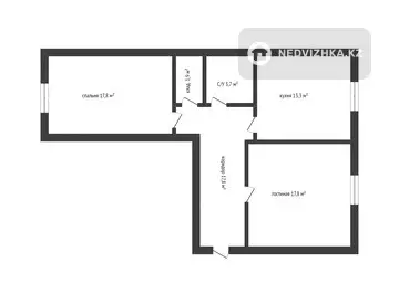 71 м², 2-комнатная квартира, этаж 1 из 9, 71 м², изображение - 6