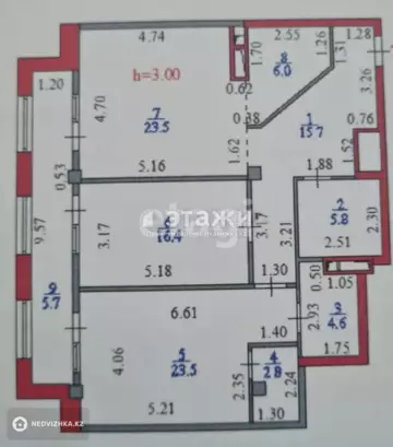 104.1 м², 3-комнатная квартира, этаж 5 из 8, 104 м², изображение - 30