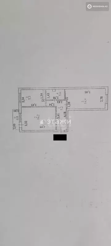 52.4 м², 2-комнатная квартира, этаж 4 из 5, 52 м², изображение - 10