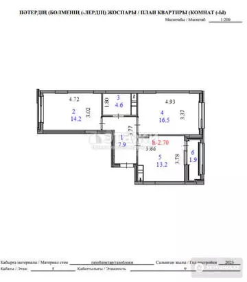 58.3 м², 2-комнатная квартира, этаж 5 из 9, 58 м², изображение - 11