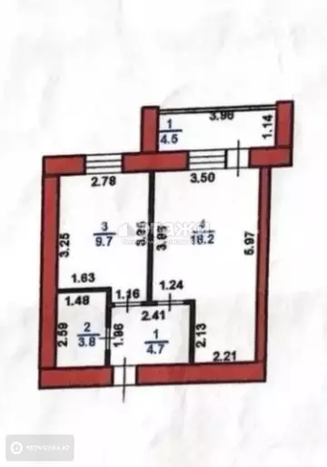 38.2 м², 1-комнатная квартира, этаж 6 из 6, 38 м², изображение - 10