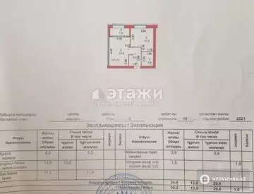 36.81 м², 1-комнатная квартира, этаж 8 из 12, 37 м², изображение - 15