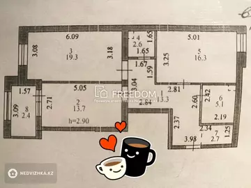 75 м², 2-комнатная квартира, этаж 5 из 8, 75 м², изображение - 20