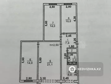 78.9 м², 4-комнатная квартира, этаж 5 из 5, 79 м², изображение - 14