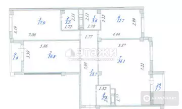 4-комнатная квартира, этаж 12 из 12, 113 м²