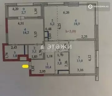 3-комнатная квартира, этаж 15 из 16, 78 м²