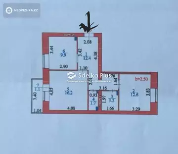 57 м², 2-комнатная квартира, этаж 8 из 9, 57 м², изображение - 15