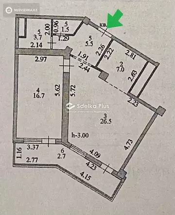 63 м², 2-комнатная квартира, этаж 16 из 22, 63 м², изображение - 8