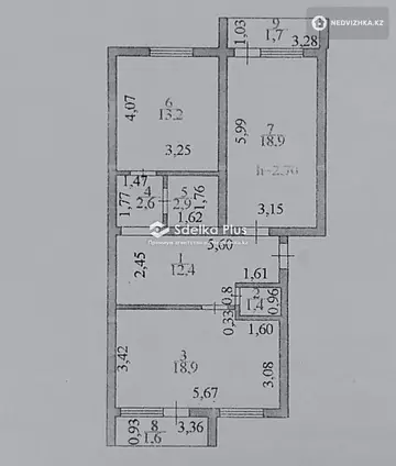 75 м², 2-комнатная квартира, этаж 5 из 5, 75 м², изображение - 15