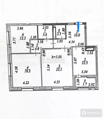 90 м², 3-комнатная квартира, этаж 8 из 9, 90 м², изображение - 3