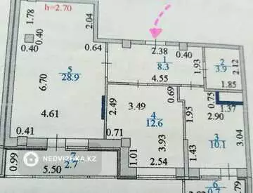 67.8 м², 2-комнатная квартира, этаж 8 из 14, 68 м², изображение - 5