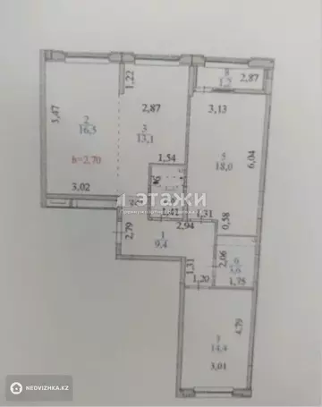 80 м², 3-комнатная квартира, этаж 7 из 9, 80 м², изображение - 5