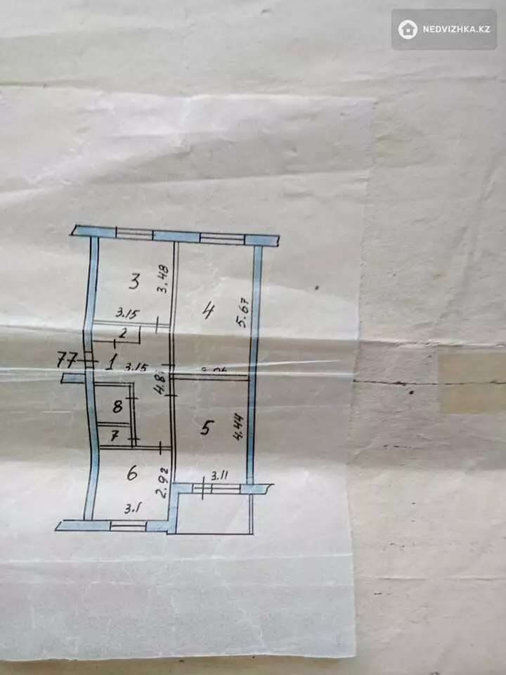 70.1 м², 3-комнатная квартира, этаж 6 из 6, 70 м², изображение - 1