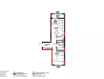 2-комнатная квартира, этаж 7 из 9, 51 м²