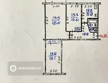 59 м², 3-комнатная квартира, этаж 2 из 5, 59 м², изображение - 5