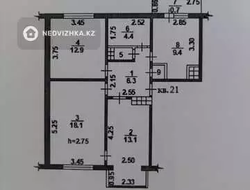 66.4 м², 3-комнатная квартира, этаж 1 из 5, 66 м², изображение - 31