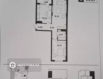 65 м², 2-комнатная квартира, этаж 14 из 9, 65 м², изображение - 6