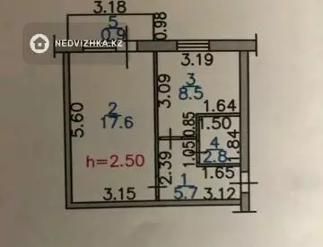 1-комнатная квартира, этаж 5 из 5, 36 м²