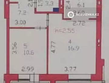 45.7 м², 2-комнатная квартира, этаж 3 из 6, 46 м², изображение - 15