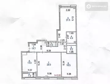 104 м², 3-комнатная квартира, этаж 3 из 8, 104 м², изображение - 14