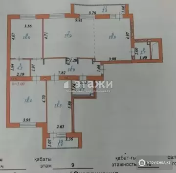 128 м², 4-комнатная квартира, этаж 9 из 10, 128 м², изображение - 22