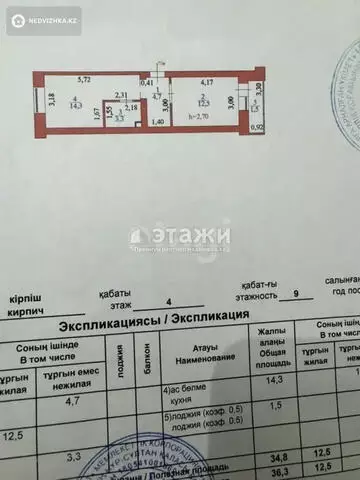 38 м², 1-комнатная квартира, этаж 3 из 9, 38 м², изображение - 4