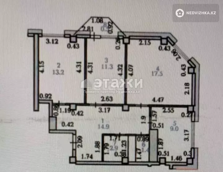 71 м², 3-комнатная квартира, этаж 15 из 16, 71 м², изображение - 1