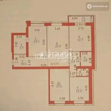 116 м², 4-комнатная квартира, этаж 6 из 8, 116 м², изображение - 10