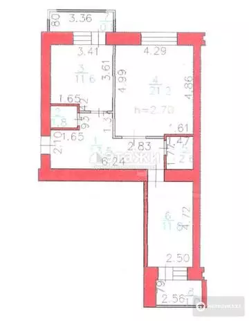 64.3 м², 2-комнатная квартира, этаж 2 из 9, 64 м², изображение - 8