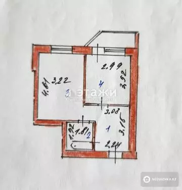 39 м², 1-комнатная квартира, этаж 6 из 9, 39 м², изображение - 4