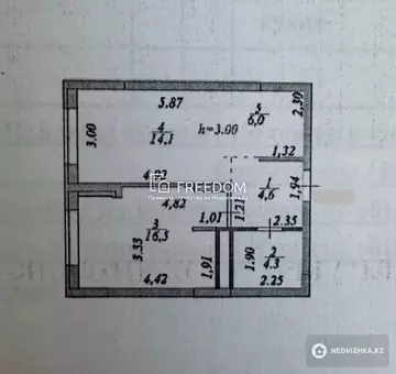 45.5 м², 2-комнатная квартира, этаж 5 из 9, 46 м², изображение - 11