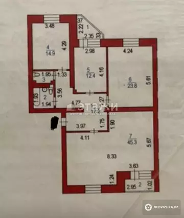 123 м², 4-комнатная квартира, этаж 6 из 9, 123 м², изображение - 10