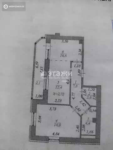 57 м², 2-комнатная квартира, этаж 10 из 13, 57 м², изображение - 2