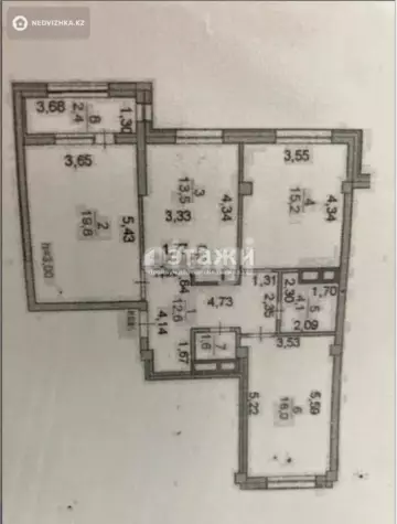 88 м², 3-комнатная квартира, этаж 2 из 7, 88 м², изображение - 12