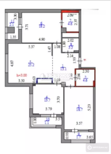 106 м², 3-комнатная квартира, этаж 18 из 21, 106 м², изображение - 12