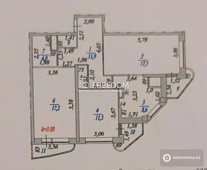 75 м², 3-комнатная квартира, этаж 25 из 25, 75 м², изображение - 1