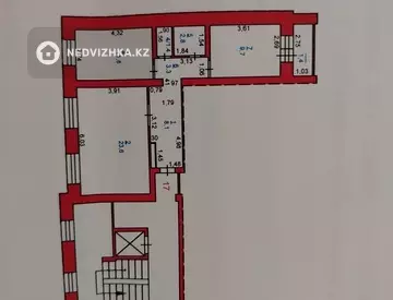 2-комнатная квартира, этаж 6 из 9, 62 м²