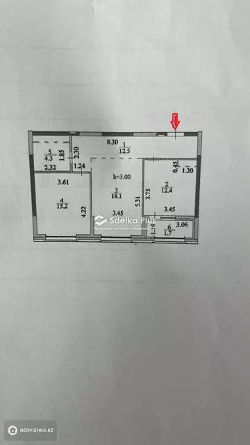 64.2 м², 2-комнатная квартира, этаж 6 из 12, 64 м², изображение - 17