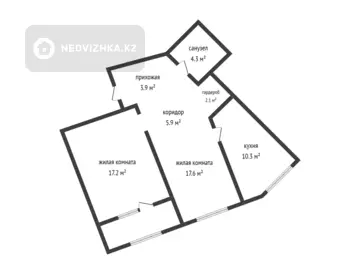 65 м², 2-комнатная квартира, этаж 6 из 9, 65 м², изображение - 22