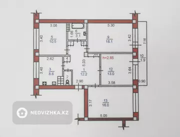 87.1 м², 4-комнатная квартира, этаж 3 из 3, 87 м², изображение - 51