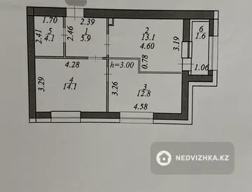 2-комнатная квартира, этаж 11 из 12, 52 м²