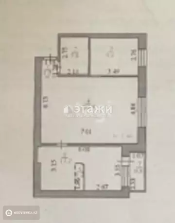 2-комнатная квартира, этаж 10 из 10, 70 м²