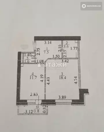 45 м², 1-комнатная квартира, этаж 2 из 7, 45 м², изображение - 6