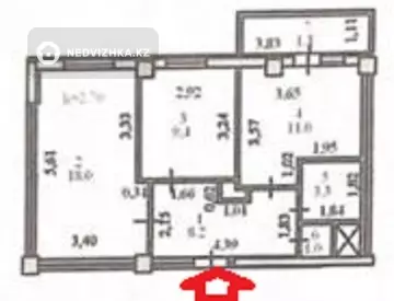 53 м², 2-комнатная квартира, этаж 9 из 15, 53 м², изображение - 8