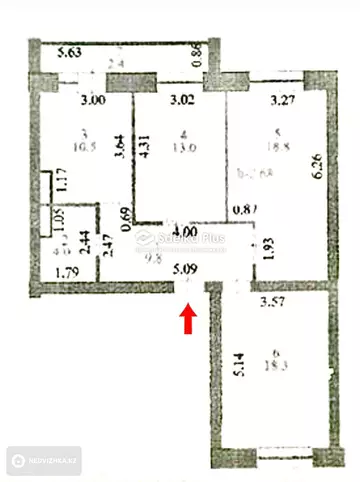 77 м², 3-комнатная квартира, этаж 5 из 5, 77 м², изображение - 0